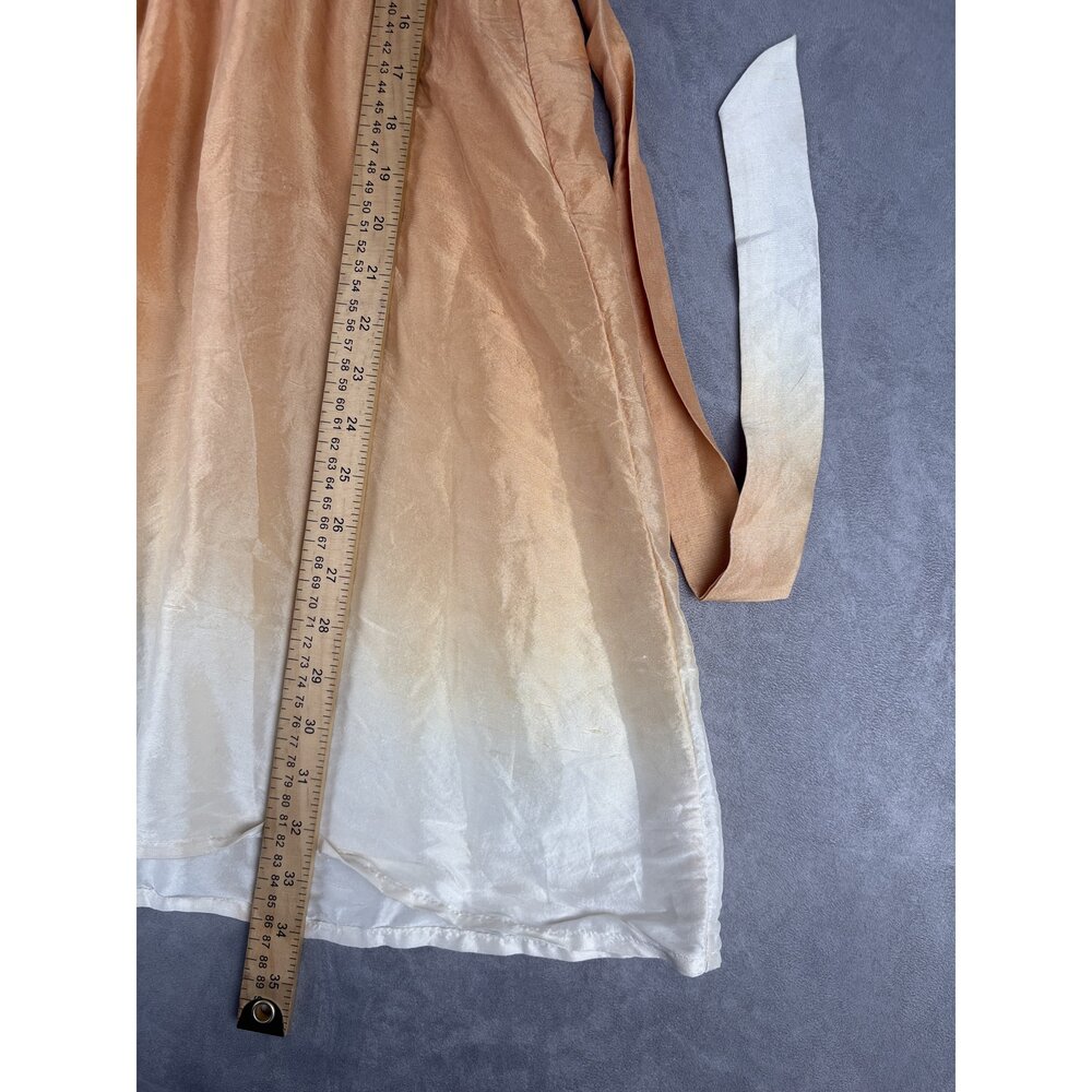 Garnet Hill Silk Ombre Midi Dress V-Neck Tie Waist Size 2 - Picture 10 of 10